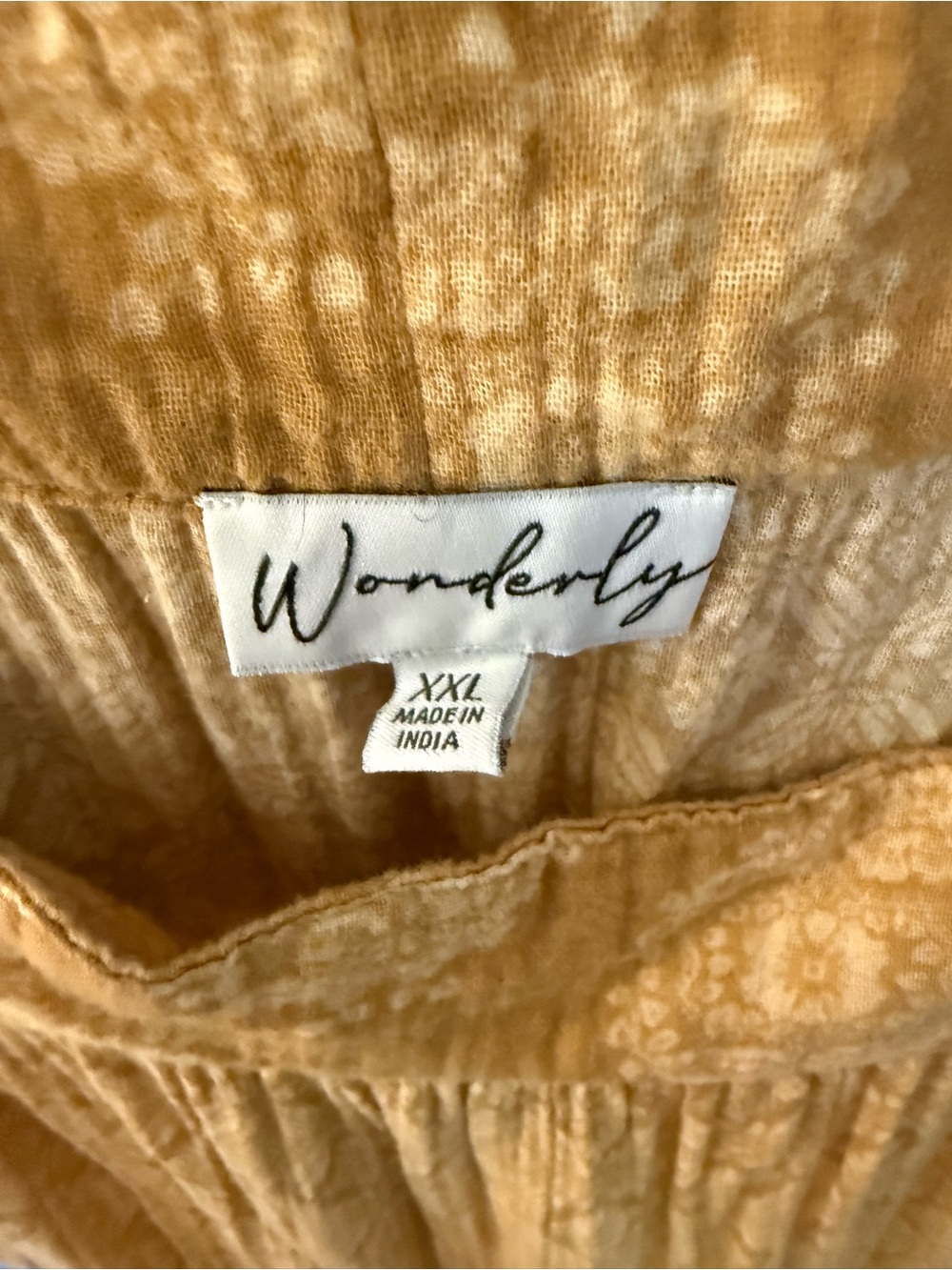 Wonderly Mustard Floral-Print Smocked Midi Dress XXL Sundress - Picture 4 of 5
